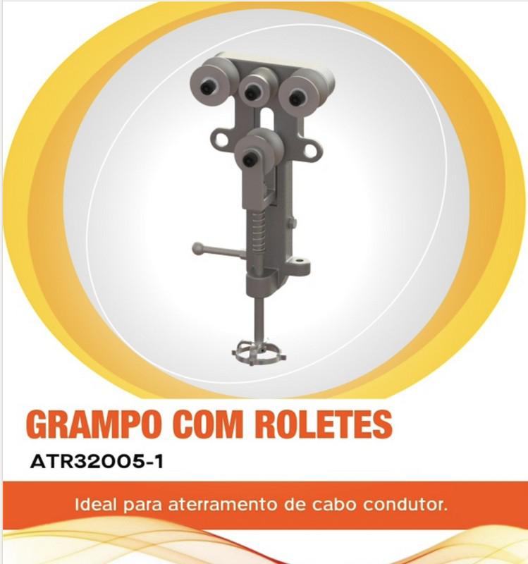 Grampo com roletes